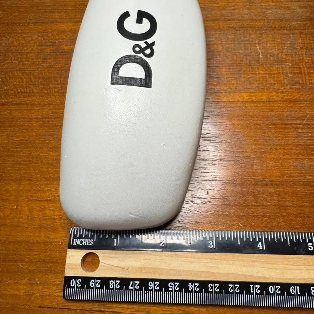 D&G Dolce & Gabbana Clamshell Sunglasses Eyeglasses Case Embossed